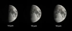 La Lune les 14, 15 et 16 juin 2024