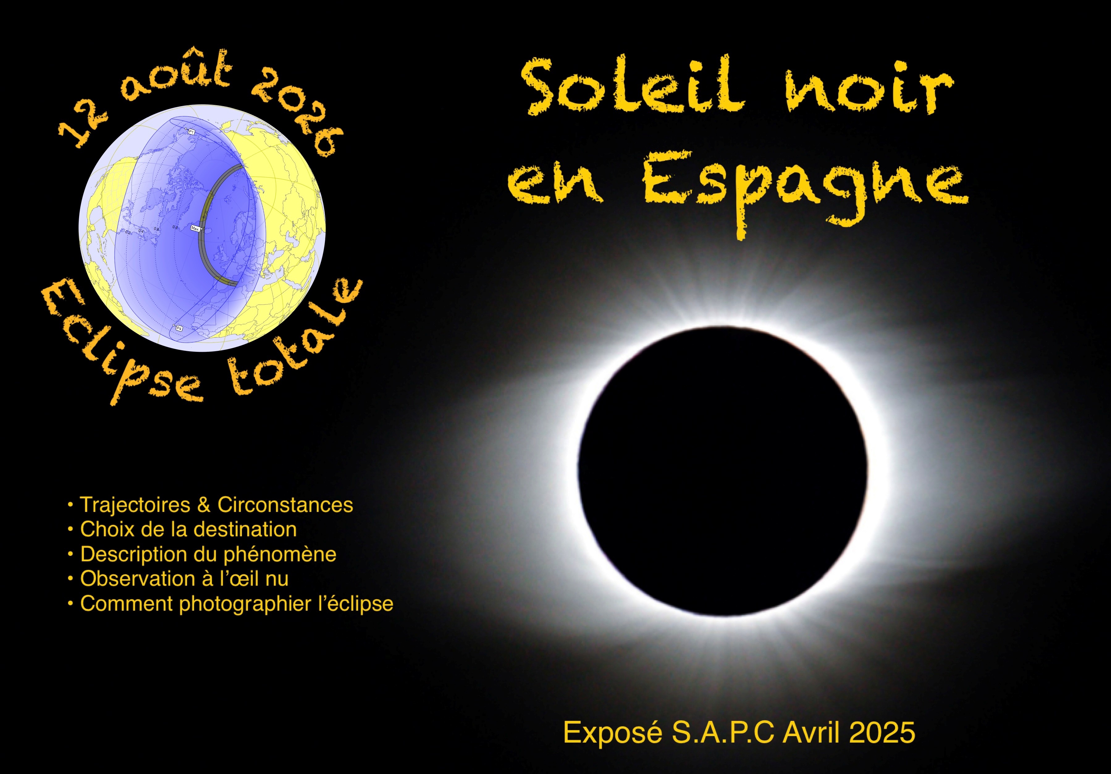 Expose Eclipse Totale Espagne 2026